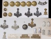 19th (1st Yorkshire North Riding) Regiment/The Yorkshire Regiment Insignia. Comprising an o/r glengarry badge (KK...