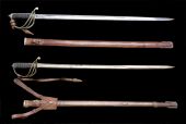 Two 1822 Pattern Royal Artillery Officers’ Swords. Both with 82 cm blades, one etched with ‘Royal Artillery’...