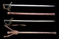 Two 1822 Pattern Royal Artillery Officers’ Swords. Both with 82 cm blades, one etched with ‘Royal Artillery’...