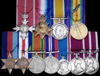 An M.B.E. group of eleven awarded to Major W. P. Mullane, Royal Army Service Corps, awarded an M.S.M. for...