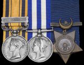 Three: Private A. Walford, Army Service Corps

South Africa 1877-79, 1 clasp, 1879 T/3255 Pte., A.S. Corps); Egypt...