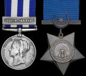 Pair: Conductor R. Ware, Commissariat and Transport Corps

Egypt and Sudan 1882-89, dated reverse, 1 clasp,...