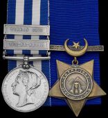 Pair: Private S. Burford, Commissariat and Transport Corps

Egypt and Sudan 1882-89, dated reverse, 2 clasps,...