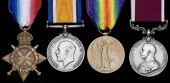 Four: Acting Company Quartermaster Serjeant H. Tyson, Army Service Corps

1914 Star (T-16137 Sjt., A.S.C.);...