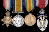 Four: Captain C. Mills, Royal Army Service Corps

1914-15 Star (2 Lieut., A.S.C.); British War and Victory Medals...