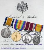 Four: Warrant Officer Class 1 A. Whittaker, Royal Army Service Corps

British War and Victory Medals (S4-146900...