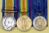Three: Private D. J. Fearn, Royal Army Service Corps

British War and Victory Medals (M2-177679 Pte., A.S.C.);...
