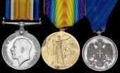 Three: Private C. T. Townsend, Royal Army Service Corps

British War and Victory Medals (T4-198617 Pte., A.S.C.);...