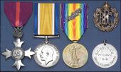 A Great War “balloonatic’s” M.B.E. group of three awarded to Captain G. F. Golding, Royal Air Force, late...