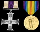 A Military Cross pair awarded to Captain Frank Pragnell, 2/7th Battalion Sherwood Foresters, wounded during the...