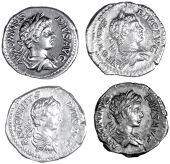 Roman Imperial coins, Caracalla (198-217), Denarius, 205, laureate, draped bust right, rev. Felicitas standing left...