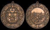 Commonwealth Naval Medal 1653, 1st type, 56 x 51mm., oval, uniface base metal electrotype cliches, obverse: anchor...