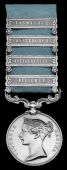 Army of India 1799-1826, 4 clasps, Allighur, Battle of Delhi, Asseerghur, Laswarree, long hyphen reverse, unnamed,...