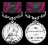King’s African Rifles L.S. & G.C., E.VII.R., unnamed, edge bearing a catalogue number in ink, ‘C-18777’, with...
