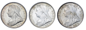 Victoria (1837-1901), 1893, 1894, 1895 (ESC 726, 728-9; S 3924) [3]. Virtually as struck 	£200-250