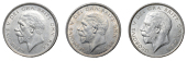 George V (1910-1936), 1926 (2, one modified effigy), 1927 (ESC 773-5; S 4021A, 4032) [3]. Practically as struck...
