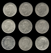 George V (1910-1936), 1927 Proof, 1928, 1929, 1931-1936 inclusive (ESC 776-8, 780-5; S 4037) [8]. Mostly about as...