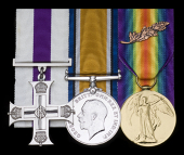 A Great War M.C. group of three awarded to Captain J. C. R. de St. Victor, 22nd Battalion, Canadian Infantry, who...