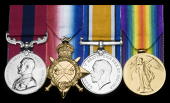 A Great War D.C.M. group of four awarded to Private W. H. James, Canadian Machine Gun Corps, late Royal Canadian...