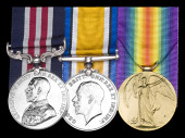 A Great War M.M. group of three awarded to Corporal F. J. Ross, 26th Battalion, Canadian Infantry, attached Canadian...