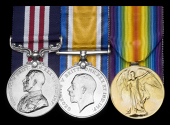 A Great War M.M. group of three awarded to Private H. Devereux, Canadian Machine Gun Corps, late 7th Battalion (1st...