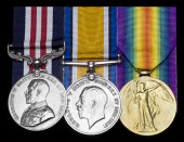 A Great War M.M. group of three awarded to Private G. C. Sanson, Canadian Machine Gun Corps, late 1st Canadian...