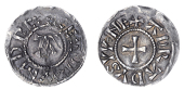 Viking Coinages: Danish East Anglia, St Edmund Memorial coinage, Penny, Adradus, sc eadmvmd rex around A, rev....