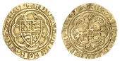 Edward III (1327-1377), Treaty period, Quarter-Noble, London, mm. cross potent, nothing before edward, ‘Treaty’...