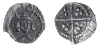 Henry V (1413-1422), Farthing, London, class G, no marks by crown, 0.15g/8h (Withers 2a; N 1413; S 1798). Very small...