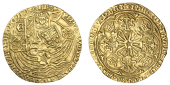 Edward IV (First reign, 1461-1470), Light coinage, Ryal, London, mm. sun, trefoil stops, rev. reads i·bat, 7.56g/5h...