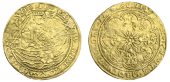 Edward IV (First reign, 1461-1470), Light coinage, Ryal, Gorinchem, Gp. II, mm. crown on rev. only, trefoil stops,...
