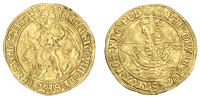 Henry VIII (1509-1547), First coinage, Angel, mm. castle (with pellet on obv.), saltire stops, 4.90g/5h (SCBI...