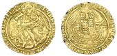 Henry VIII (1509-1547), First coinage, Angel, mm. crowned portcullis with chains, saltire stops, 4.21g/8h (SCBI...