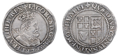 James I (1603-1625), Third coinage, Shilling, mm. lis, sixth bust, 5.93g/7h (N 2124; S 2668). Very fine and toned,...