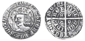 Scotland, David II (1329-71), Halfgroat, class C, Edinburgh, mm. cross pattée, older bust with aquiline nose,...