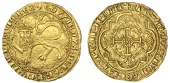 Anglo-Gallic, Edward III (1325-1362), Léopard d’or, third issue, mm. cross pattée, leopard left wearing large...