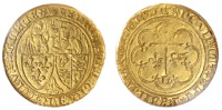 Anglo-Gallic, Henry VI (1422-1453), Salut d’or, Paris, mm. crown, ave inscribed upwards, 11h (Elias 264)....