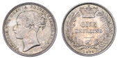 Victoria (1837-1901), 1875, die 60 (Davies 904; ESC 1327; S 3906A). Some surface marks, otherwise extremely fine,...