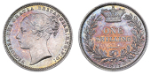 Victoria (1837-1901), 1877, die 28 (Davies 906; ESC 1329; S 3906A). Small scuff mark on hair, otherwise practically...