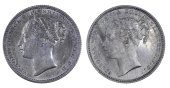 Victoria (1837-1901), 1880 (2), types 1 and 2 (Davies 913-14; ESC 1335; S 3907) [2]. First good very fine, second...