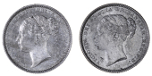 Victoria (1837-1901), 1884 (2), types 1 and 2 (Davies 921-2; ESC 1343; S 3907) [2]. Extremely fine or better 	£150-200