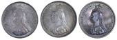 Victoria (1837-1901), 1887, 1887 Proof, 1888 (Davies 981, 982P, 983; ESC 1351-3; S 3926) [3]. Better than extremely...