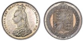 Victoria (1837-1901), 1889, small head (Davies 984; ESC 1354; S 3926). Better than extremely fine, toned, rare...