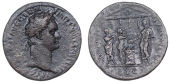 Roman Imperial Coinage, Domitian (81-96), As, Rome, 88, laureate bust right, rev. COS XIIII LVD SAEC FEC S C,...