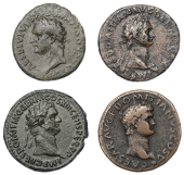 Roman Imperial Coinage, Domitian (81-96), Asses (4), as Cæsar (2), Lugdunum, 77-8, rev. Spes standing left (RIC...