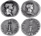 Roman Imperial Coinage, Trajan (98-117), Denarii (2), both Rome, revs. Trajan’s column, 3.26g/6h, 2.98g/6h (RIC...