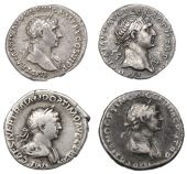 Roman Imperial Coinage, Trajan (98-117), Denarii (4), all Rome, revs. DIVVS PATER TRAIAN, Trajan’s father seated...
