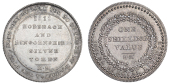 Lincolnshire, Holbeach, Robert Hoff, ‘Morgan’s’ Shilling, 1811, holbeach and lincolnshire, etc, rev. value in...