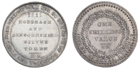 Lincolnshire, Holbeach, Robert Hoff, ‘Morgan’s’ Shilling, 1811, holbeach and lincolnshire, etc, rev. value in...