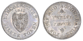 Lincolnshire, County series, Shilling, 1812, arms, rev. value, 3.80g/6h (D 2). About extremely fine, light grey...